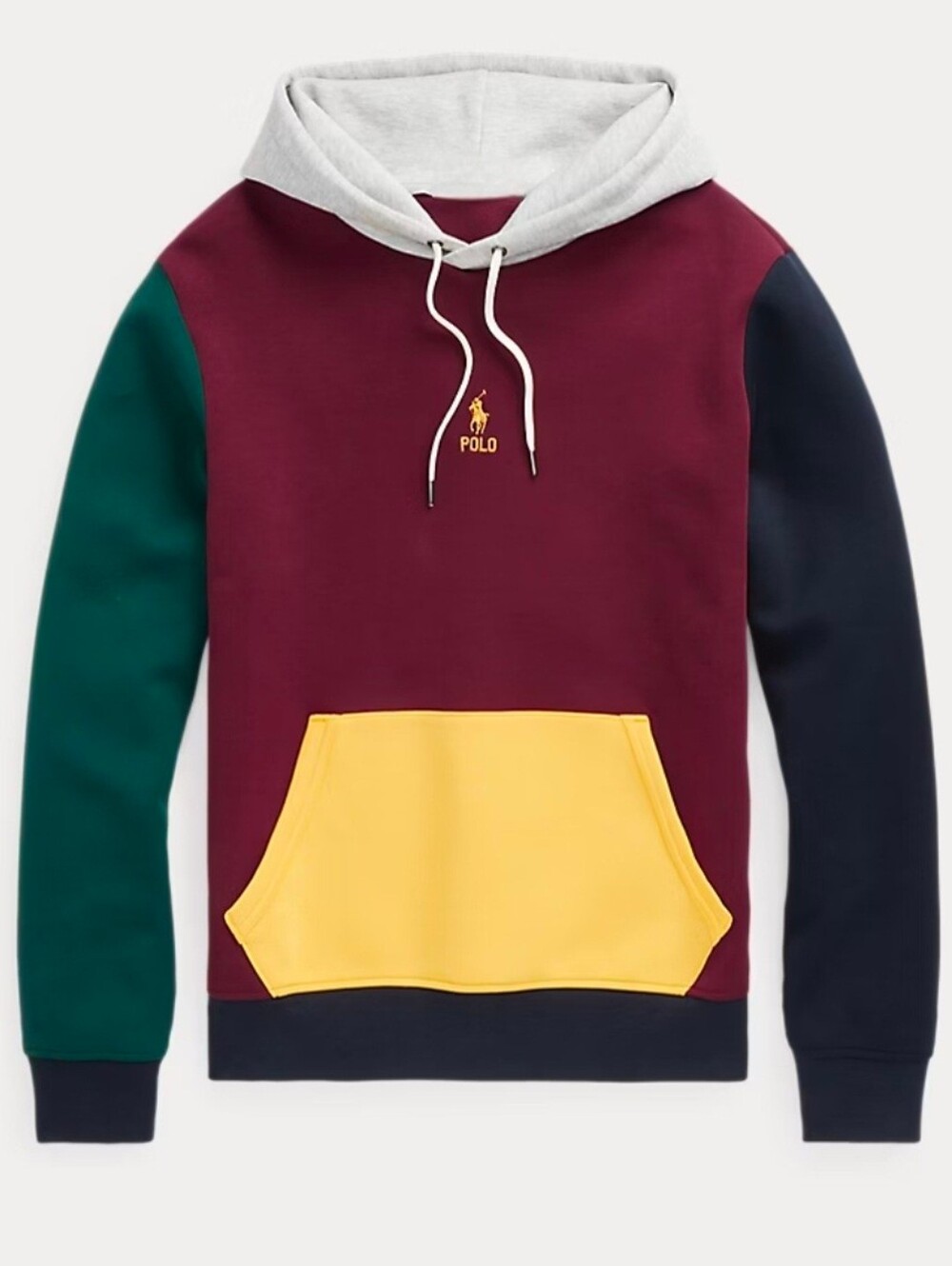 Polo Ralph Lauren Colorblock Cropped Hoodie Women’s S Youth L (14-16) Pony Logo